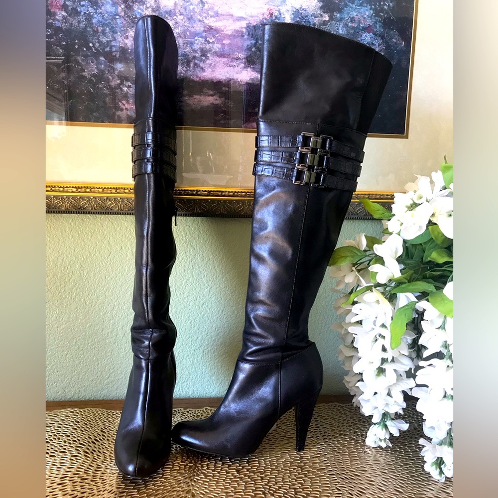 calvin klein leather boots